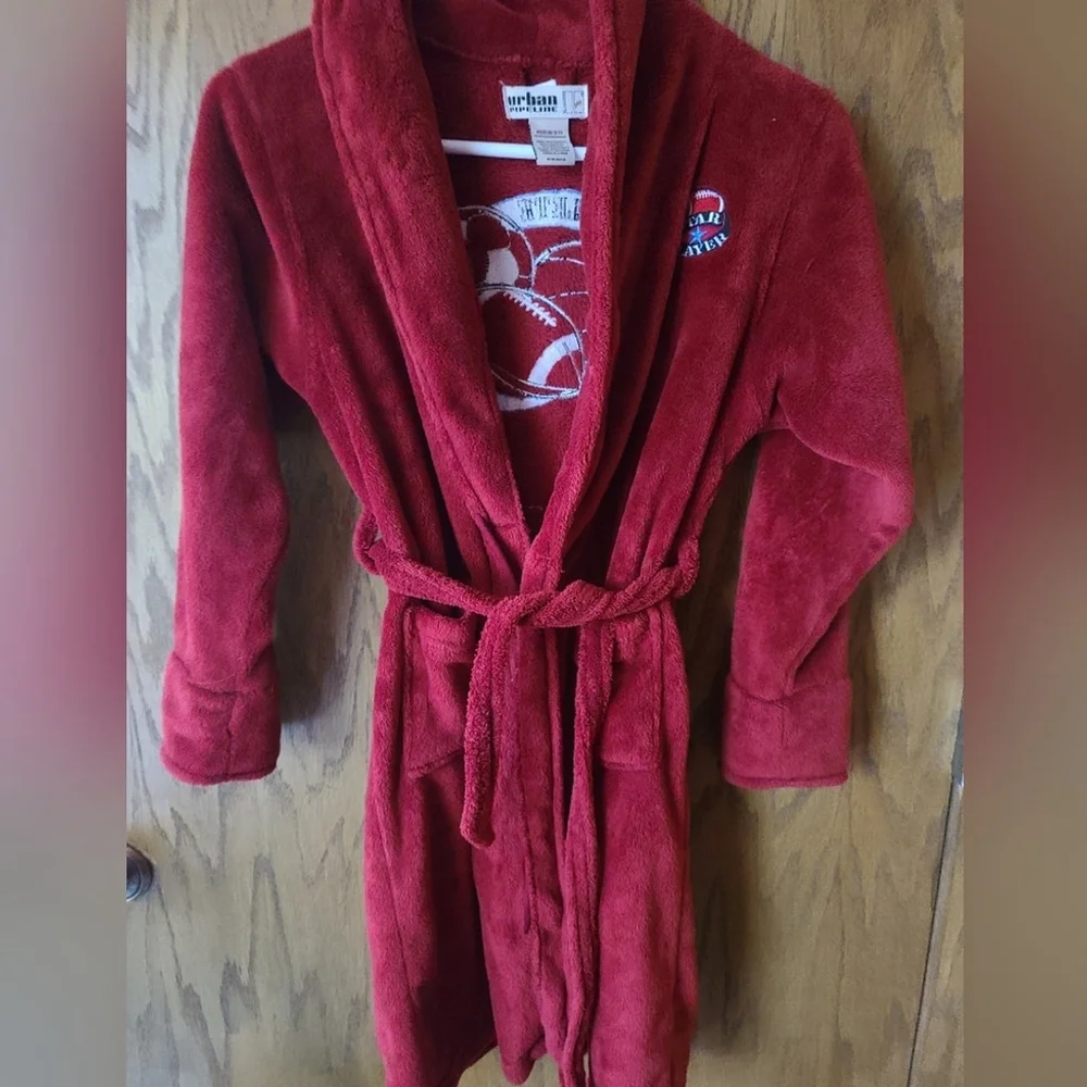 Urban Pipeline Belted Bathrobe Boy's M 8/10 Star Player